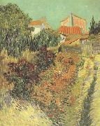 Vincent Van Gogh Garden Behind a House (nn04) Spain oil painting reproduction